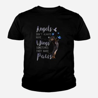 Dachshund Angels Do Not Always Have Wings Sometimes They Have Paws Youth T-shirt - Thegiftio UK