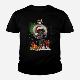 Dachshund Mirror Ornament Decoration Christmas Tree Xmas Sweatshirt Youth T-shirt | Crazezy
