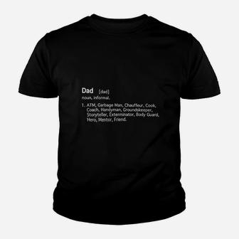 Dad Definition Fathers Day Youth T-shirt | Crazezy AU