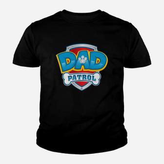 Dad Patrol Long Sleeve Funny Daddy Party Birthday Father Youth T-shirt | Crazezy