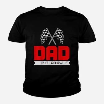 Dad Pit Crew Funny Birthday Racing Car Race Daddy Youth T-shirt | Crazezy UK
