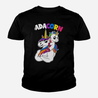 Dadacorn Fathers Day Unicorn Dad Christmas Gift Unicorn Youth T-shirt | Crazezy CA