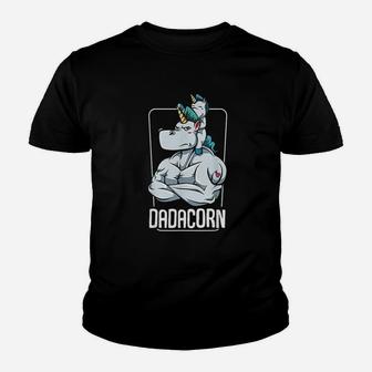Dadacorn Proud Unicorn Dad And Baby Best Papa Ever Youth T-shirt | Crazezy UK