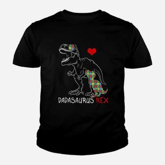 Dadasaurus Daddy Rex Awareness Proud Dad Fathers Day Youth T-shirt | Crazezy DE