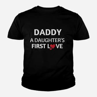 Daddy A Daughter's First Love Youth T-shirt | Crazezy