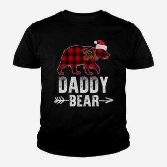 Daddy Bear Christmas Pajama Red Plaid Buffalo Family Gifts Youth T-shirt | Crazezy