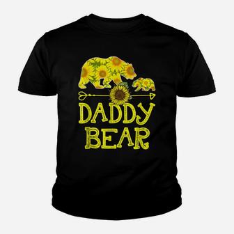 Daddy Bear Sunflower Funny Mother Father Gift T-Sh Youth T-shirt | Crazezy