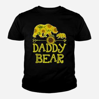 Daddy Bear Sunflower Funny Mother Father Gift Youth T-shirt | Crazezy UK