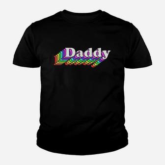 Daddy Gay Daddy Bear Retro Lgbt Rainbow Youth T-shirt | Crazezy CA