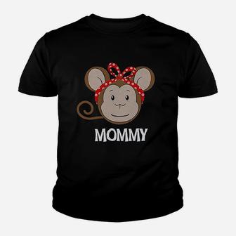 Daddy Mommy Monkey Personalized Family Monkey Youth T-shirt | Crazezy