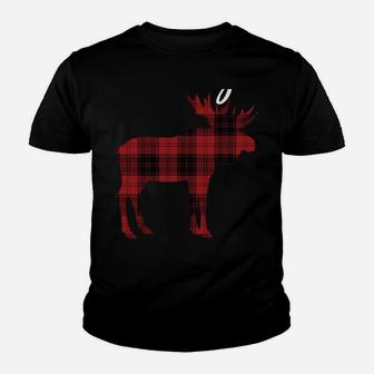 Daddy Moose Xmas Matching Family Christmas Pajamas Pjs Youth T-shirt | Crazezy