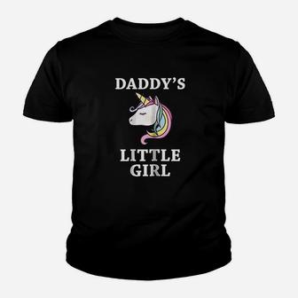 Daddys Little Girl Youth T-shirt | Crazezy