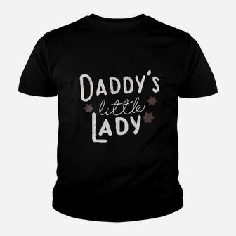 Daddys Little Lady Youth T-shirt | Crazezy