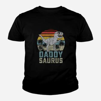 Daddysaurus T Rex Dinosaur Youth T-shirt | Crazezy