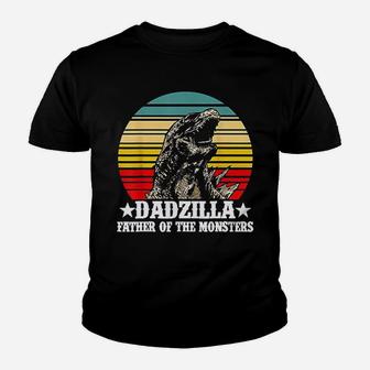 Dadzilla Father Of The Monsters Dinosaur Youth T-shirt | Crazezy