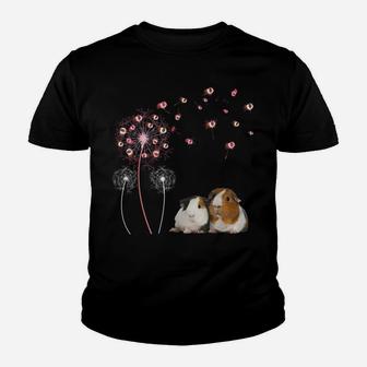 Dandelion Guinea Pig Cute Guinea Pig Floral Dandelion Spread Youth T-shirt | Crazezy UK