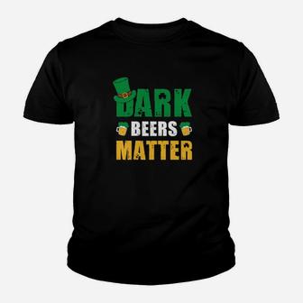 Dark Beers Matter Shamrock St Patricks Day Irish Youth T-shirt - Monsterry