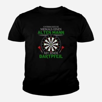 Darts Unterschätze Niemals Einen Kinder T-Shirt - Seseable