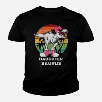 Daughtersaurus Funny T Rex Daughter Saurus Family Matching Youth T-shirt | Crazezy
