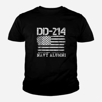 Dd214 Navy Alumni Distressed Vintage Youth T-shirt | Crazezy DE