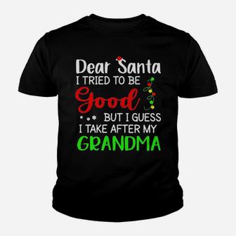 Dear Santa I Tried To Be Good Youth T-shirt - Monsterry UK