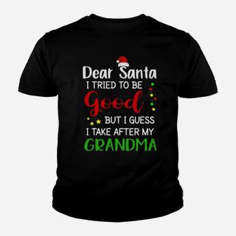 Dear Santa I Tried To Be Good Youth T-shirt - Monsterry