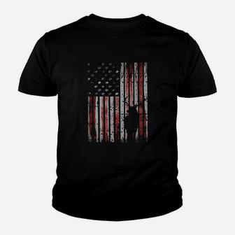 Deer Hunting American Flag Gift For Whitetail Buck Hunters Youth T-shirt | Crazezy DE