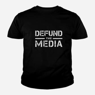 Defund The Media Youth T-shirt | Crazezy