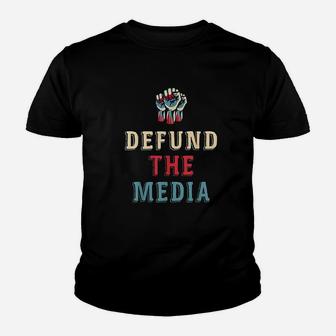 Defund The Media Youth T-shirt | Crazezy