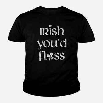Dental St Patricks Day Irish Youd Floss Dentist Youth T-shirt | Crazezy UK