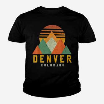 Denver Colorado - Vintage Retro Mountains Souvenir Gift Youth T-shirt | Crazezy UK