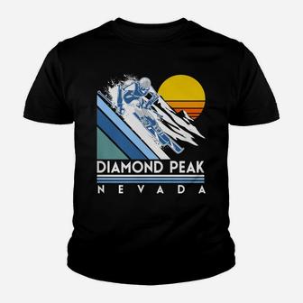 Diamond Peak Nevada Retro Ski Youth T-shirt | Crazezy