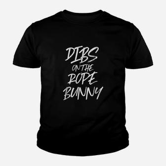 Dibs On The Rope Bunny Funny Youth T-shirt | Crazezy