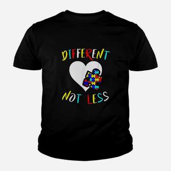 Different Not Less For Autistic Youth T-shirt | Crazezy UK