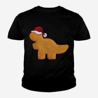 Dino T-Rex Chicken Nugget | Funny Tyrannosaurus Christmas Sweatshirt Youth T-shirt | Crazezy DE