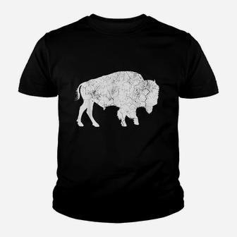 Distressed Buffalo Retro Bison Animal Lover Men Women Dad Youth T-shirt | Crazezy AU