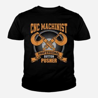 Distressed Cnc Machine Operator Machinist Youth T-shirt - Monsterry