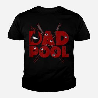 Distressed Dad Superhero Pool Parody Birthday Youth T-shirt - Monsterry