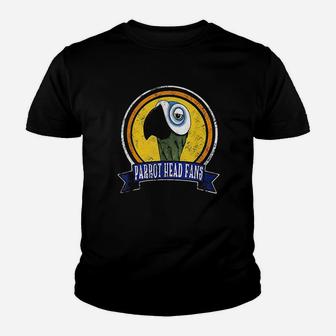 Distressed Jimmy Parrot Head Fans Designs Youth T-shirt | Crazezy AU