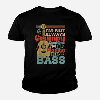 Distressed Quote Bass Guitar Player Funny Retro Music Youth T-shirt | Crazezy DE
