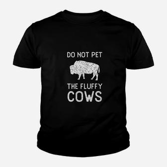 Do Not Pet The Fluffy Cows Vintage Youth T-shirt | Crazezy
