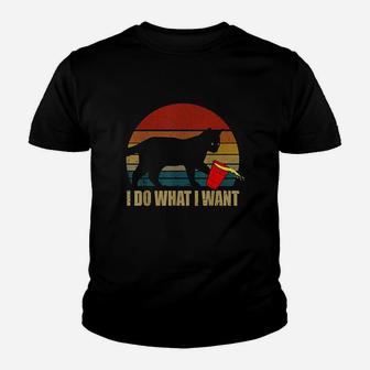 Do What I Want Black Cat Red Cup Youth T-shirt | Crazezy AU