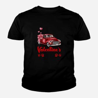 Dog Border Collie Spaniel Dog Happy Valentines Day Puppy Pet Youth T-shirt - Monsterry UK