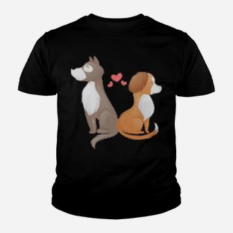 Dog Couples Wedding Anniversary Valentines Him Her Youth T-shirt - Monsterry UK