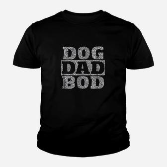 Dog Dad Bod Distressed Pet Owner Fitness Youth T-shirt | Crazezy