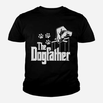 Dog-Father Dad Papa Puppy Paw Print Funny Animal Lover Gift Youth T-shirt | Crazezy UK