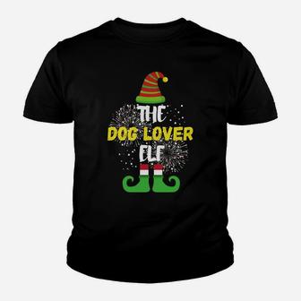 Dog Lover Elf Family Matching Group Christmas Costume Youth T-shirt | Crazezy DE