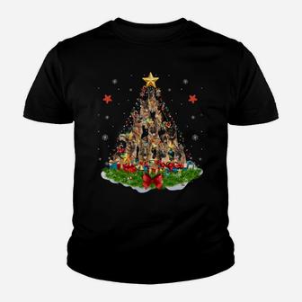 Dog Lover German Shepherd Christmas Tree Xmas Party Gift Sweatshirt Youth T-shirt | Crazezy