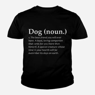 Dog Noun Definition - Funny Pet Dog - Funny Puppy Youth T-shirt | Crazezy AU