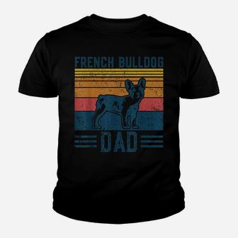 Dog | Frenchie Papa - Vintage French Bulldog Dad Youth T-shirt | Crazezy UK